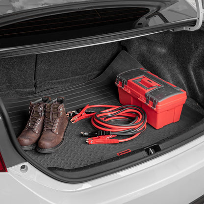 Motor Trend FlexTough Gray SUV Cargo Liner & Car Trunk Mat - Universal Trim-to-Fit All Weather Cargo Mats for Back of SUV - SUV Trunk Mat & Trunk Liner Floor Mat Cargo Cover - Trunk Cover