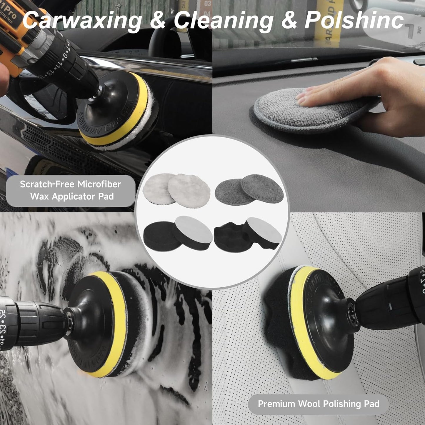 36Pcs Car Detailing Kit, Car Detailing Brush Set, Car Cleaning Kit, Auto Detailing Tools for Interior Exterior Wheels, Professional Car Wash Accessories with Windshield Cleaning Tool and Storage Box