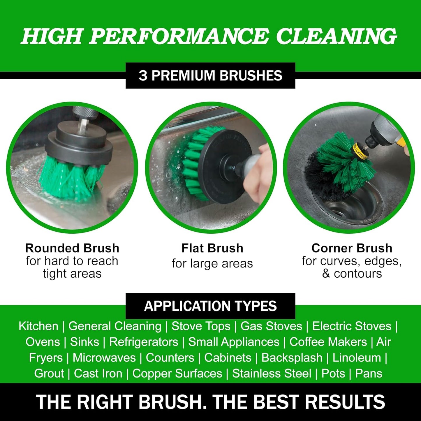 Drillbrush Car Detailing Kit | Drill Brush Set – Soft Bristle Power Scrubber Attachments for Cleaning Car Interior, Upholstery, Carpet, Seats, Wheels, Rims, Dash, Console, and Trim - Nylon Scrub Brush