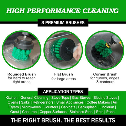Drillbrush Car Detailing Kit | Drill Brush Set – Soft Bristle Power Scrubber Attachments for Cleaning Car Interior, Upholstery, Carpet, Seats, Wheels, Rims, Dash, Console, and Trim - Nylon Scrub Brush