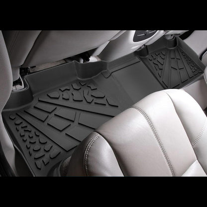 KARPAL Floor Mats for 2007-2013 Chevy Silverado & GMC Sierra 1500 Crew Cab / 2007-2014 2500/3500 HD(Footwell Coverage), All-Weather TPE Custom Fit Floor Liners Car Accessories