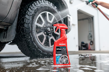 Mothers Foaming Wheel & Tire Cleaner, 24 oz. – Foaming Action Lifts Brake Dust & Grime, Safe for Factory-Coated Wheels, Restores, Cleans, Finishes Fast, Spot-Free Rinse (05924)