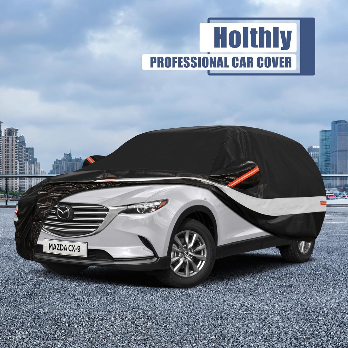 10 Layers Car Cover Custom Fit for Mercedes Benz C Class C250 C300 C43 C63 (1993-2026), Waterproof All Weather for Automobiles, Outdoor Full Cover Sun Dust Rain Protection with Cotton. Black - Colors A