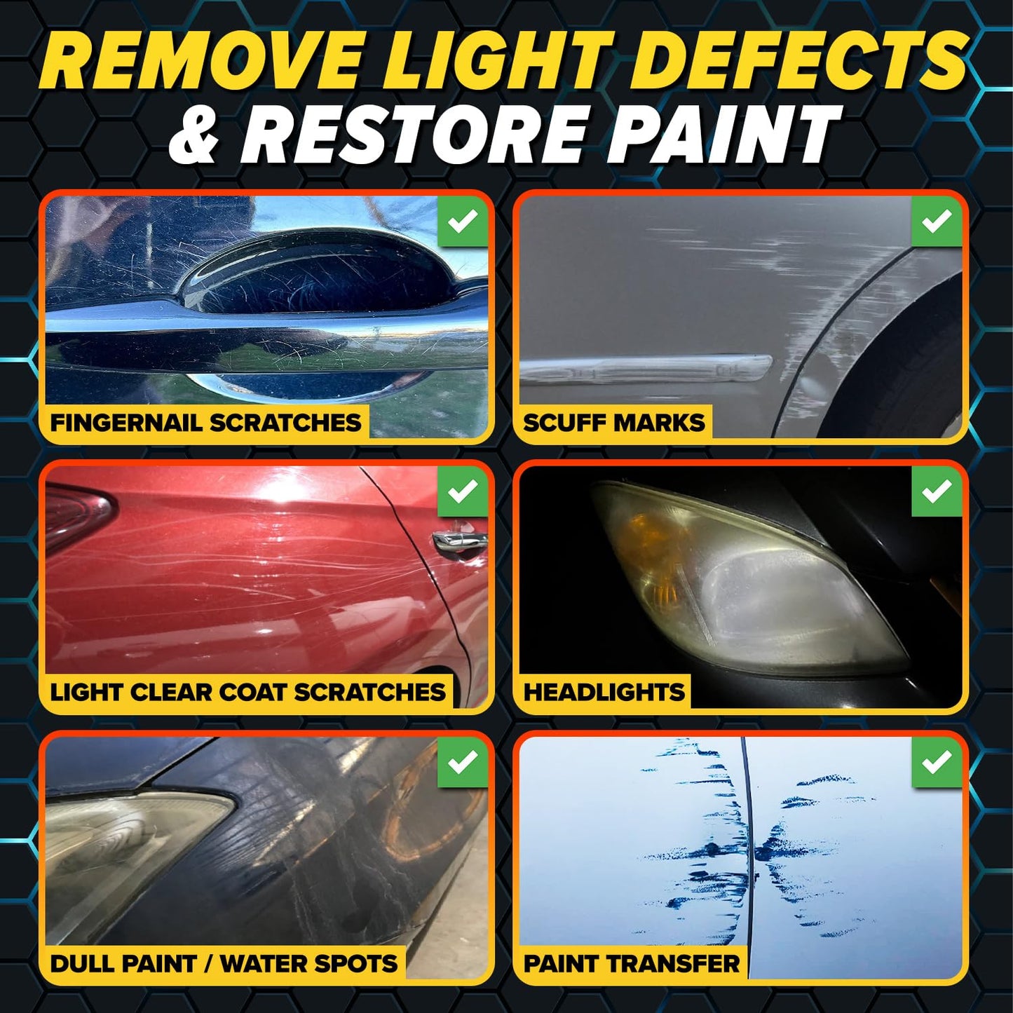 Carfidant Scratch Repair and Swirl Remover - Car Paint Scratch Remover & Restorer Kit with Buffer Pad - Polishing & Waxing Kits - Compound for Vehicles Paint Repair - 8.4 fl. Oz.