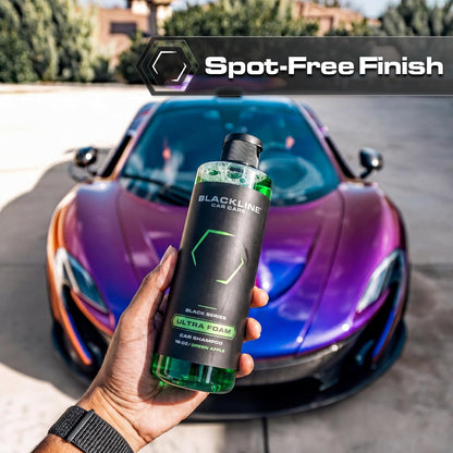 Blackline Automotive Extreme Foaming Car Shampoo - Extreme Ultra Foam Perfect for Ceramic Coatings - Compatible with Foam Cannon for Pressure Washer (16 FL Oz, Dark Ice)