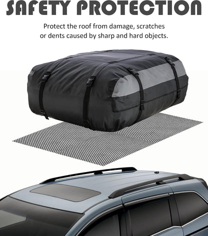 Roof Rack Pads, 51"x43" Rooftop Cargo Bag Mat,Car Accessories Roof Cargo Bag Protective Mat,Roof Mat Car Skid Proof Mat,Universal Roof Rack Pad for Protection from Car Roof Racks,Fits Most Vehicles