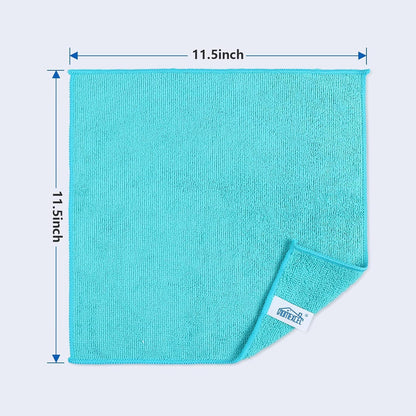 HOMEXCEL Grey Microfiber Cleaning Cloth, 12 Pack Premium Microfiber Towels for Cars, Lint Free, Scratch-Free, Highly Absorbent, Reusable Cleaning Rags for Car, Household, Kitchen, Window, 11.5"X11.5"