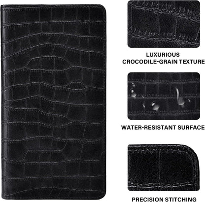 Car Registration and Insurance Holder, Black Vehicle Glove Box Car Organizer with Magnetic Closure for Documents, Cards, License Car Organization, 1 Pack