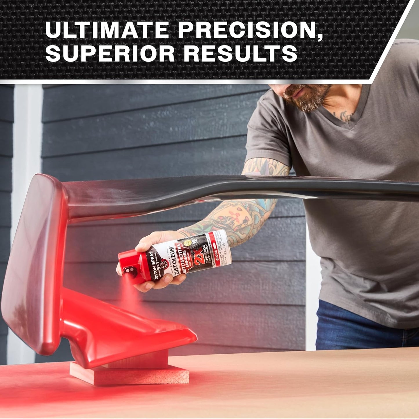 Rust-Oleum 2X Automotive Enamel Custom Spray 5-in-1 Spray Paint, 12 oz, Gloss Clear