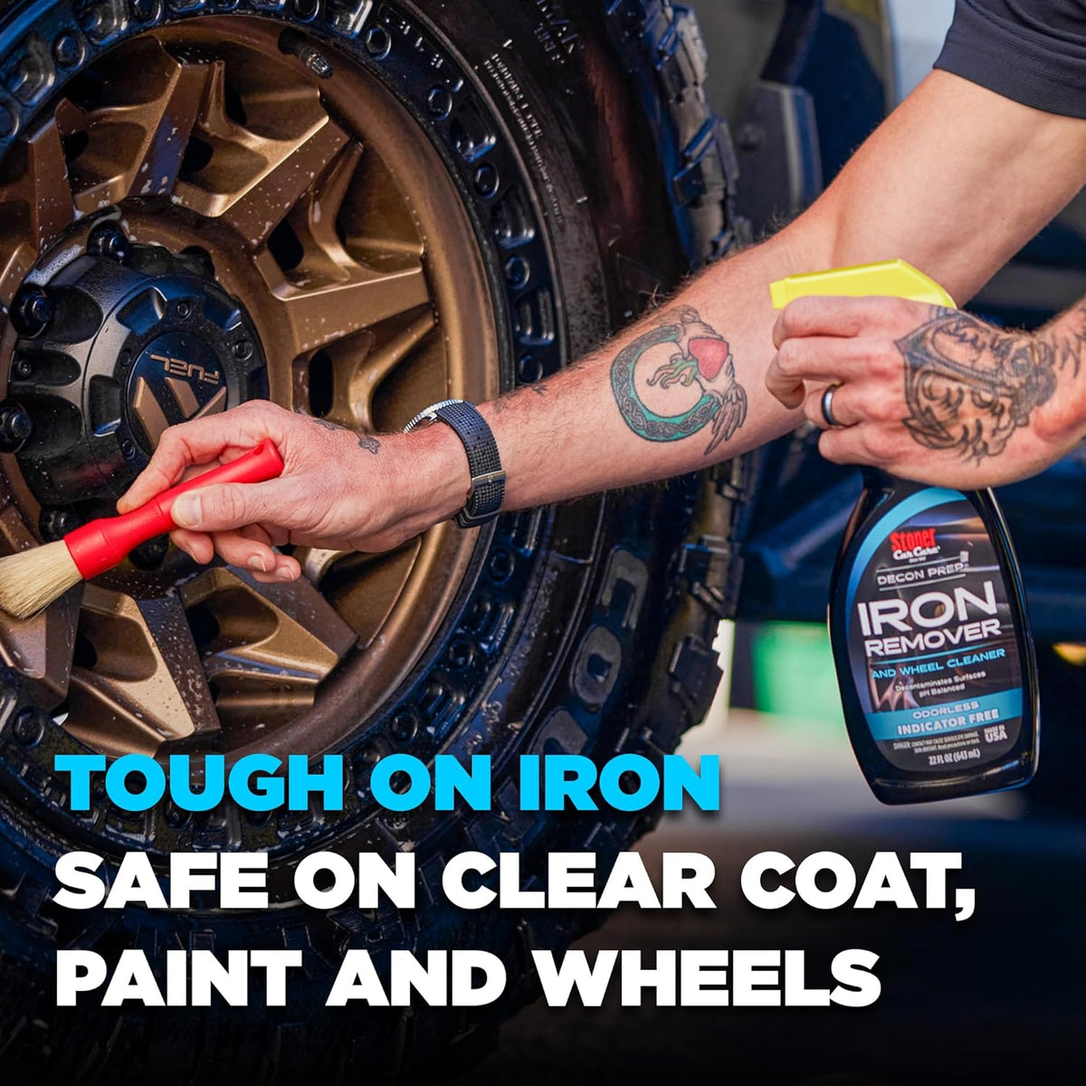 Stoner Car Care 92104 Iron Remover & Wheel Cleaner – Odorless Iron Fallout & Brake Dust Remover for Paint, Wheels & Glass – pH Balanced Rust Decontaminant with Color Indicator – 22 fl oz