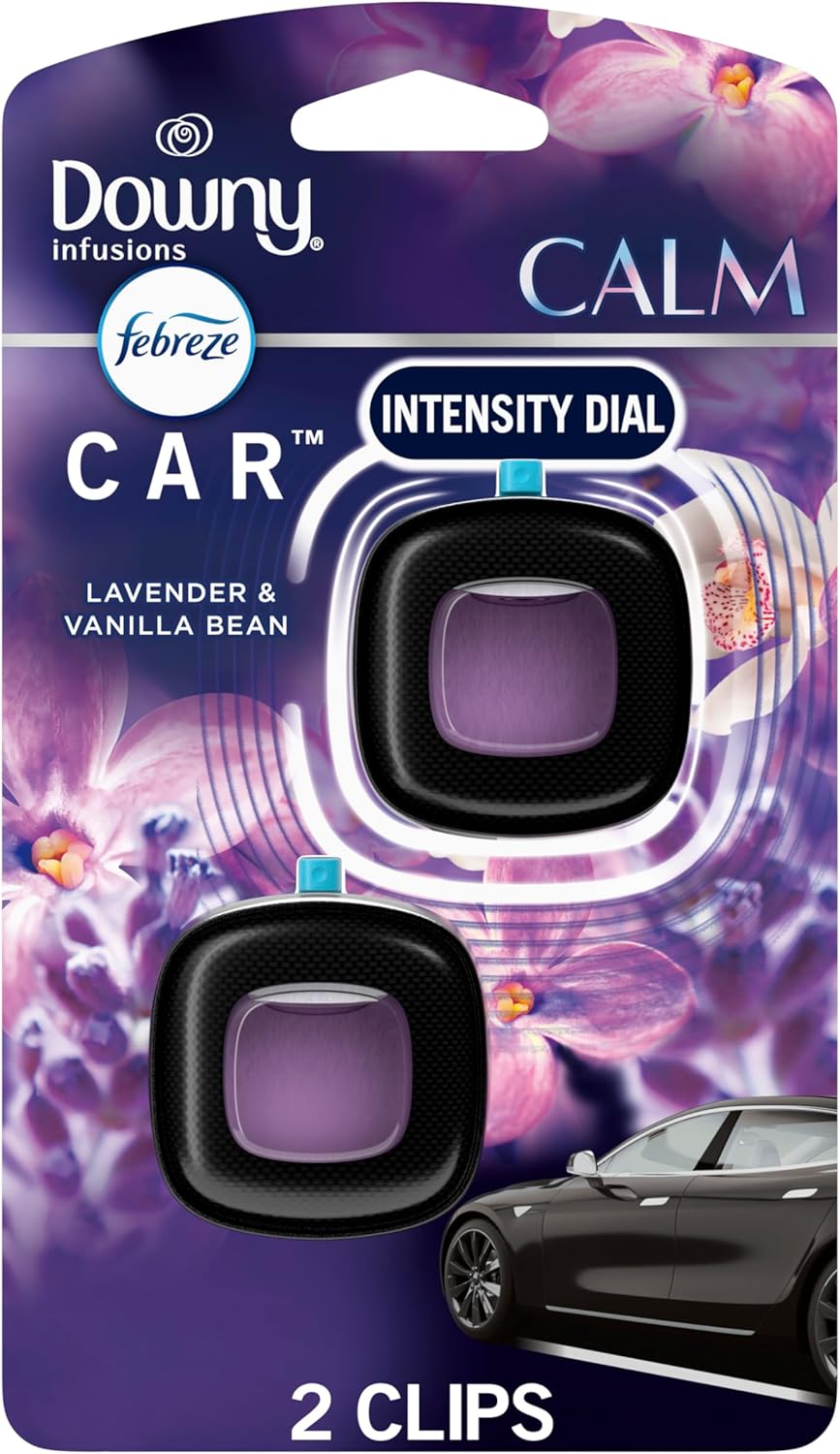 Febreze Car Mountain Scent Air Freshener Vent Clip, .07 oz, 2 Count