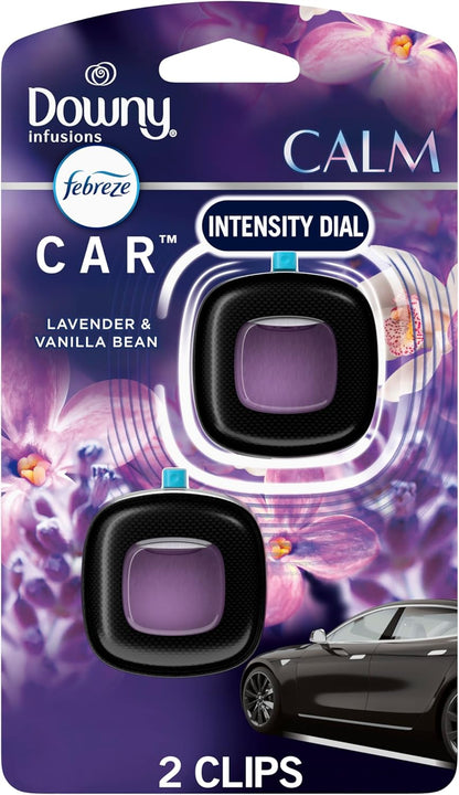 Febreze Car Mountain Scent Air Freshener Vent Clip, .07 oz, 2 Count