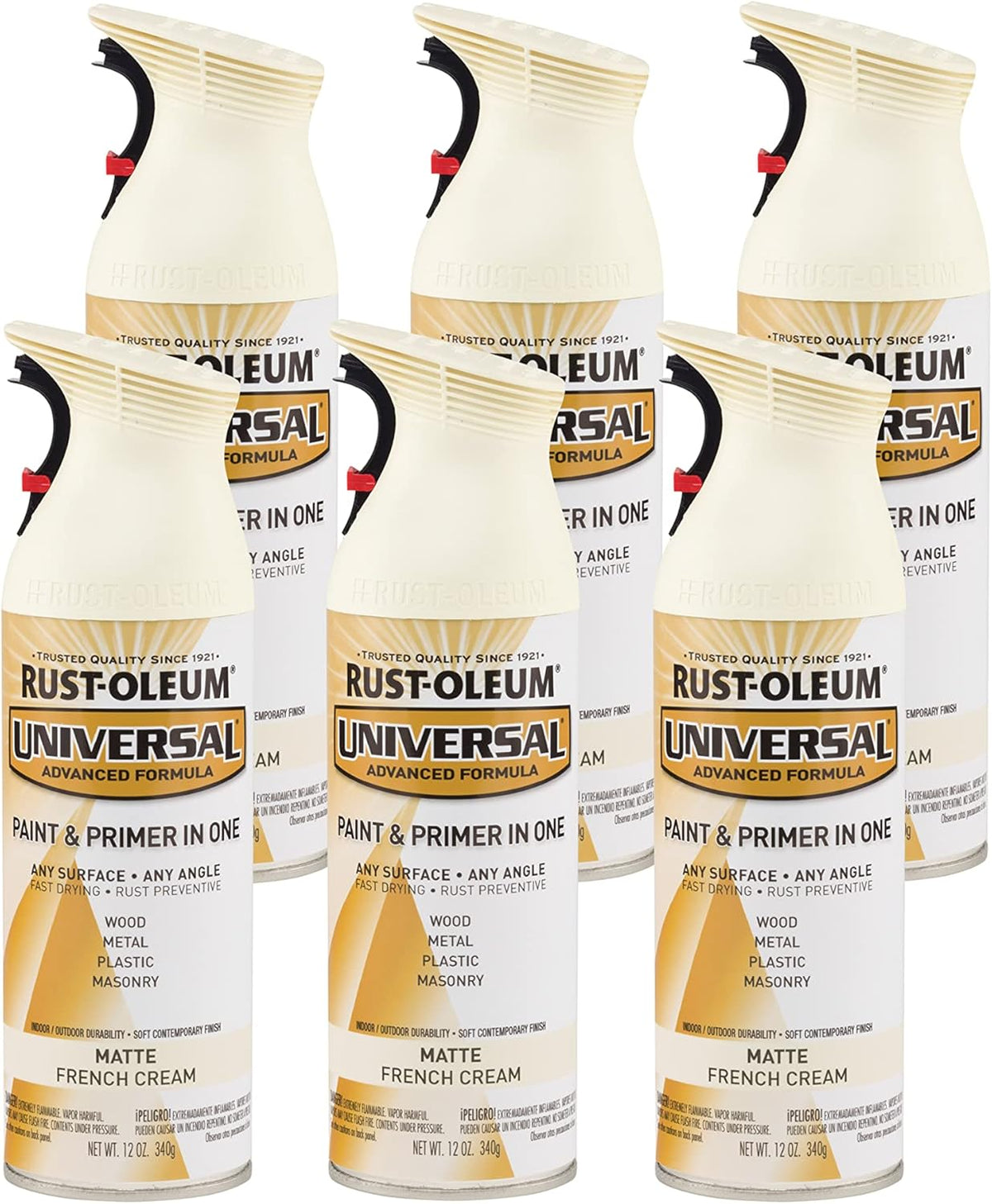 Rust-Oleum 302151 Universal All Surface Clear Topcoat Spray, 11 oz, Dead Flat Clear - Colors B