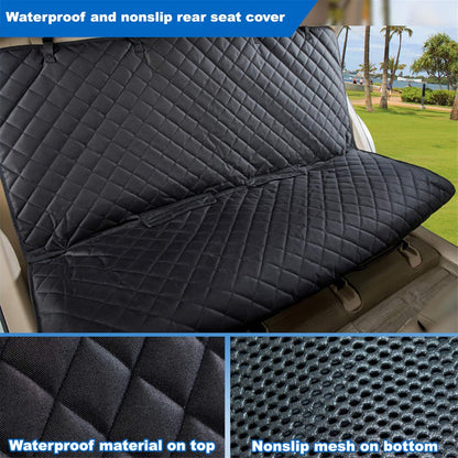 VIEWPETS Bench Car Seat Cover Protector - Waterproof, Heavy-Duty and Nonslip Pet Car Seat Cover for Dogs with Universal Size Fits for Vehicles, Trucks & SUVs