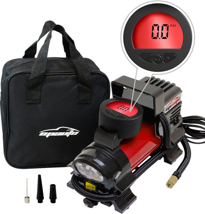 EPAuto 12V DC Portable Air Compressor Pump, Digital Tire Inflator