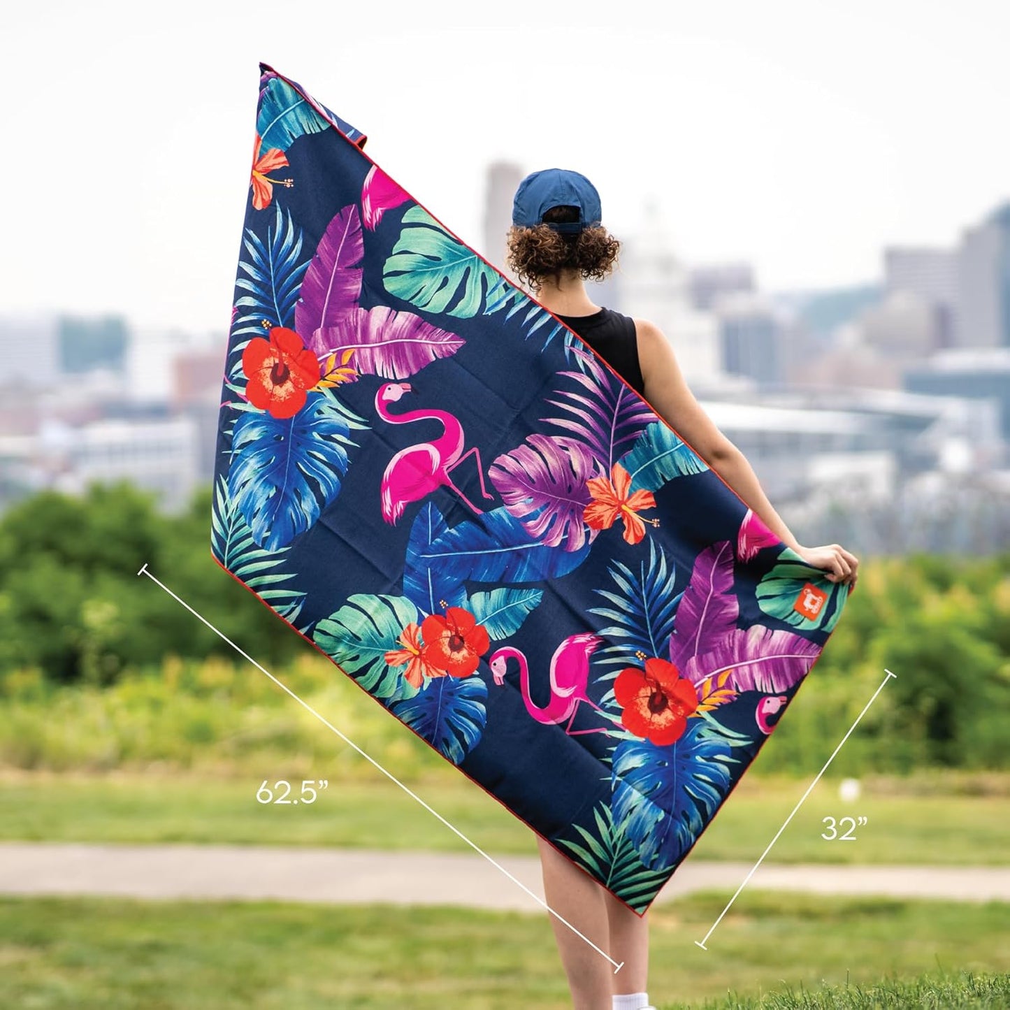 Sprints Athletic Running Towel, Full-Sized, Car Seat Cover - Performance Microfiber (Garden of Races Past)