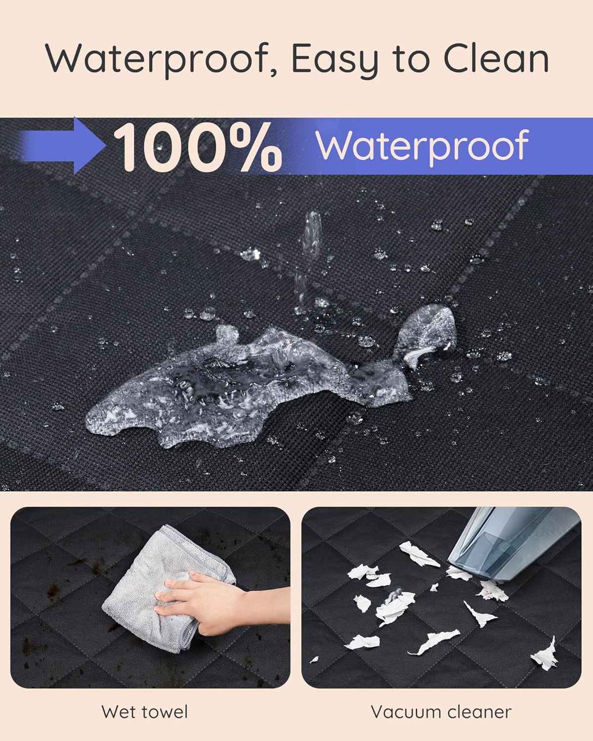 SUV Cargo Liner Waterproof Scratch-Resistant for Dogs Pet Trunk Mat with Non-Slip Bumper Flap Protector Heavy-Duty Cover for Sedans SUV