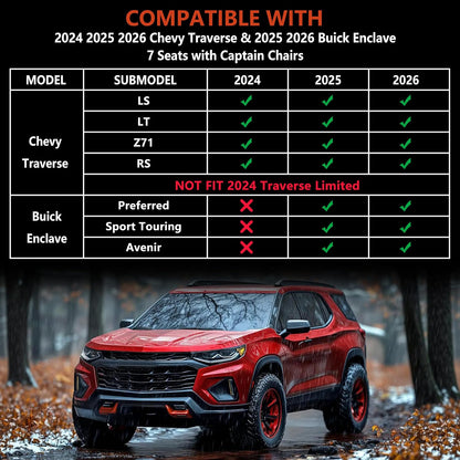 KARPAL Floor Mats for 2007-2013 Chevy Silverado & GMC Sierra 1500 Crew Cab / 2007-2014 2500/3500 HD(Footwell Coverage), All-Weather TPE Custom Fit Floor Liners Car Accessories