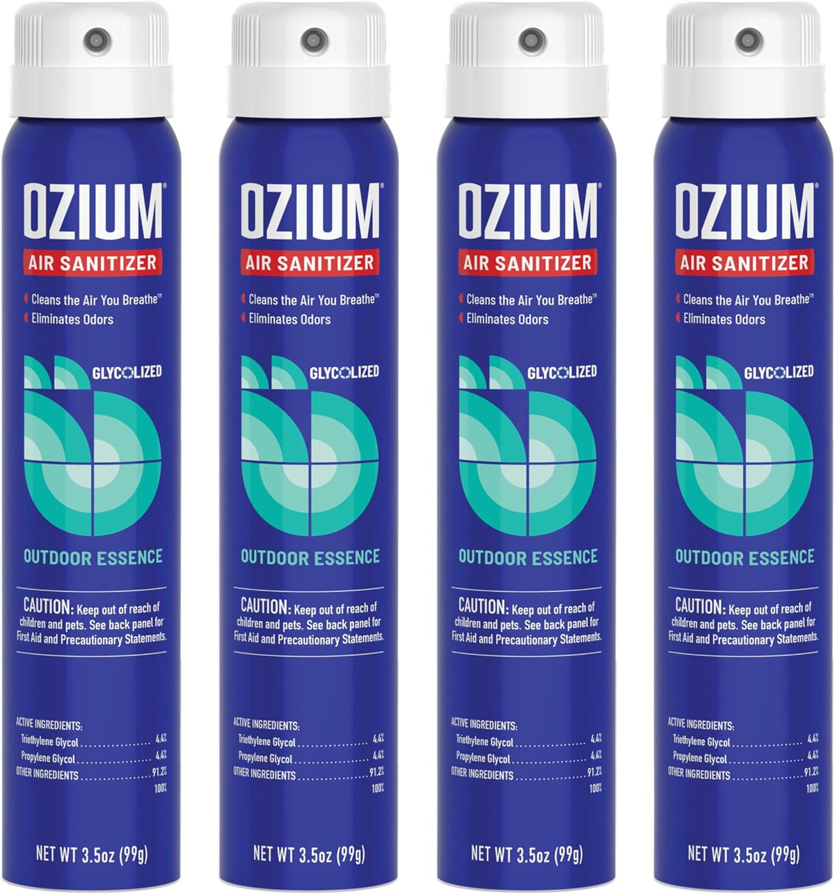 Ozium 3.5 Oz. Air Sanitizer & Odor Eliminator for Homes, Cars, Offices and More, Original Scent,(Pack of 2), clear