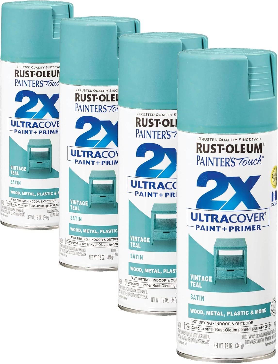 Rust-Oleum 334029 Painter's Touch 2X Ultra Cover Spray Paint, 12 oz, Gloss Clear - Colors E