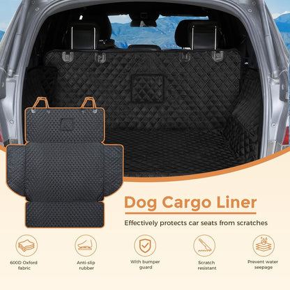SUV Cargo Liner for Dogs, 200 * 135cm Pet Dog Car Seat Cover with Side Flaps for SUVs Backseats, Dog Car Trunk Seat Protector Cover Mat for Universal Car Trunk Pet (79inch*53.14inch)