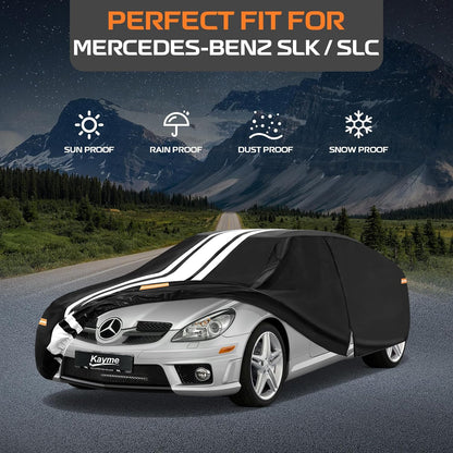 Kayme Heavy Duty Car Cover Custom Fit for BMW 3 Series 320i 325i 328i 330i 335i (1982-2026), Outdoor Full Exterior Cover with Tape and Towel, Rain Snow Sun UV Protection. - Colors B