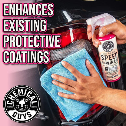Chemical Guys Speed Wipe Quick Detailer - High Gloss, Streak-Free Shine, Detail Spray for Cars, Trucks, Motorcycles, RVs, and More, Safe on Paint, Glass, Wheels, and Trim, Cherry Scent, 128 fl oz