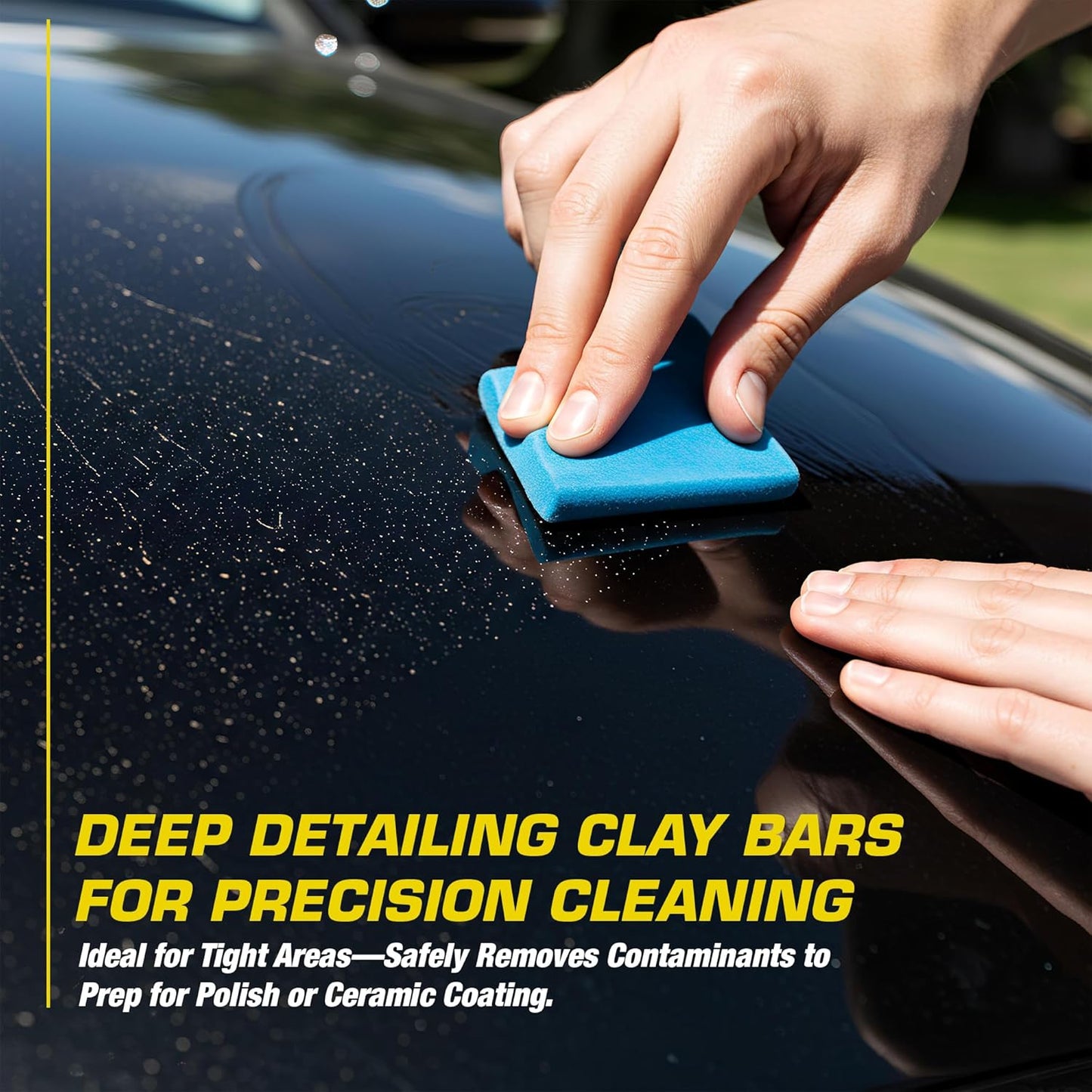 Nobu's Garage - Clay Mitt & Clay Bars Auto Detailing Kit with Waterless Car Wash Ceramic Detail Spray - Car Detail Spray & Lubricant, Quick Detailer Cleaner & Luber - Automotive Claybar Glove