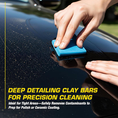 Nobu's Garage - Clay Mitt & Clay Bars Auto Detailing Kit with Waterless Car Wash Ceramic Detail Spray - Car Detail Spray & Lubricant, Quick Detailer Cleaner & Luber - Automotive Claybar Glove