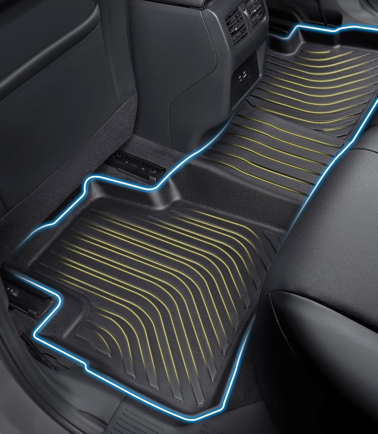 Car Floor Mats Replacement for Honda Civic Sedan & Sedan Si 2012-2015 (Not for Coupe) Heavy Duty Liner Custom Fit All Weather Protection Carpets Coverage Waterproof Durable Odorless