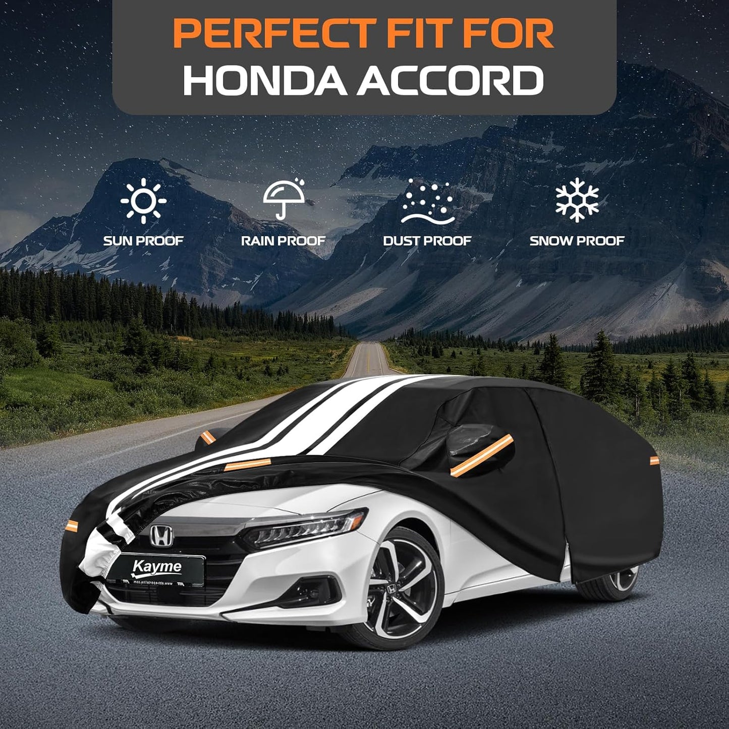 Kayme Heavy Duty Car Cover Custom Fit for BMW 3 Series 320i 325i 328i 330i 335i (1982-2026), Outdoor Full Exterior Cover with Tape and Towel, Rain Snow Sun UV Protection. - Colors B