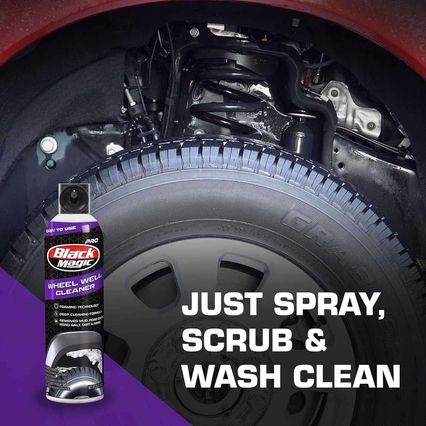 Black Magic 120218 No Scrub All Wheel Cleaner, 23 oz. (Pack of 2) - No Scrubbing Needed, Just Apply, Hose Off and Wipe for Clean Wheels Every Time