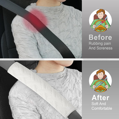 JUSTTOP 2-Pack Universal Car Seat Belt Pads Cover for A More Comfortable Driving, Seat Belt Shoulder Strap Covers Harness Pad for Car Interior Accessories(Black)