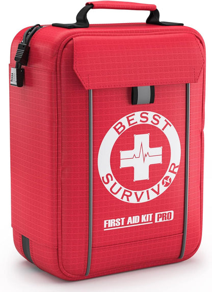 Comprehensive First Aid Kit for Home, Premium Emergency Trauma Kits with Shoulder Strap for Car Camping Gear, Waterproof Survival Kit, Home Essentials, Outdoor Emergency Medical Supplies -324 Piece