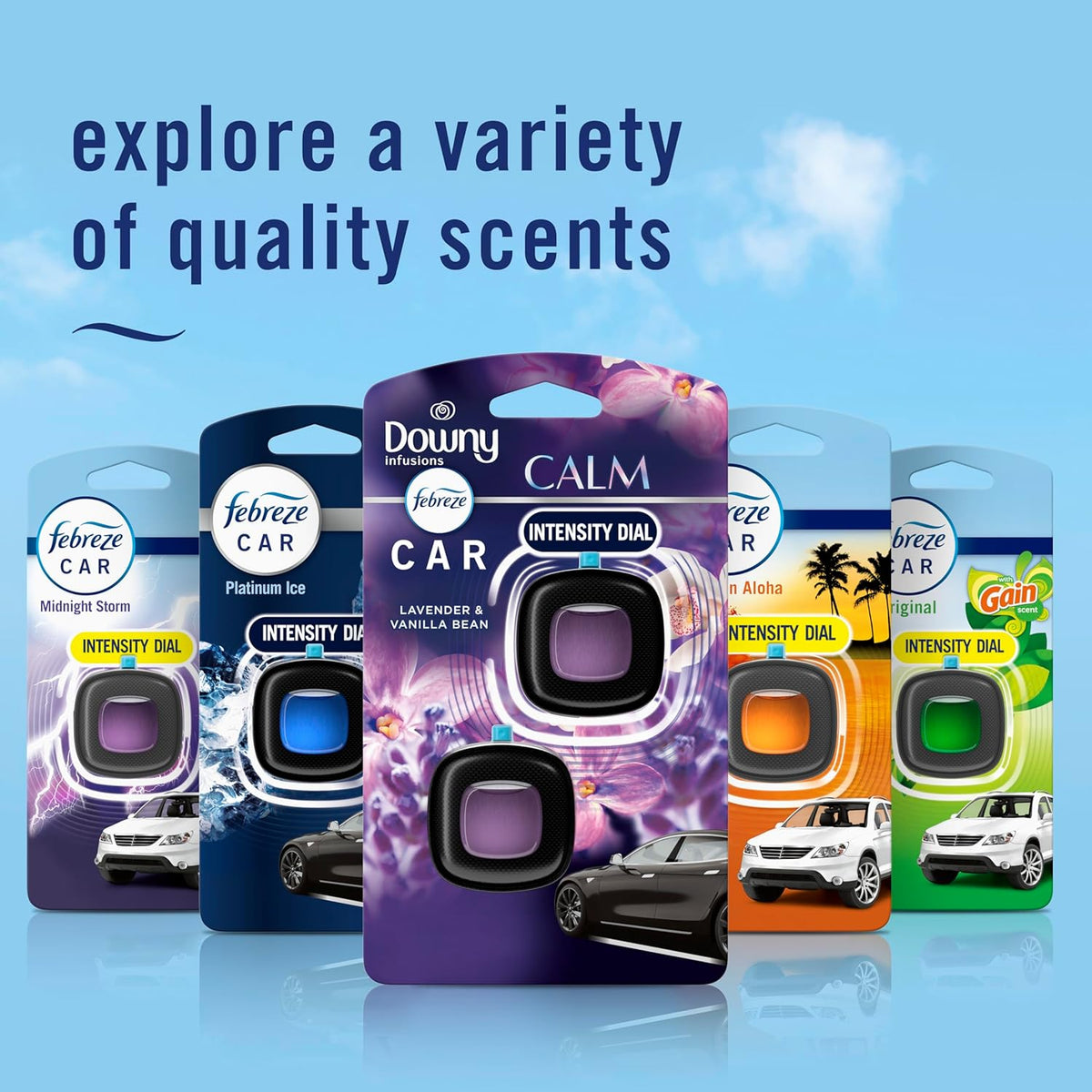 Febreze Car Mountain Scent Air Freshener Vent Clip, .07 oz, 2 Count