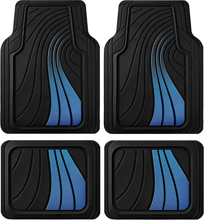 Road Comforts Car Floor Mats Full Set – Front & Rear Car Floor Mats with Aluminum Design, Anti-Slip Backing, All-Weather Protection, Trim-to-Fit Car Mats for Most Sedans, SUVs & Vans -All Pink