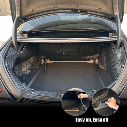 Thickest & Widest Rear Bumper Protector for Cars – 47.2"x11.8"x1.7" Universal Fit Bumper Guard with Reflectors, Heavy-Duty 600D PVC Oxford Fabric, Shock-Absorbing Padding, Black