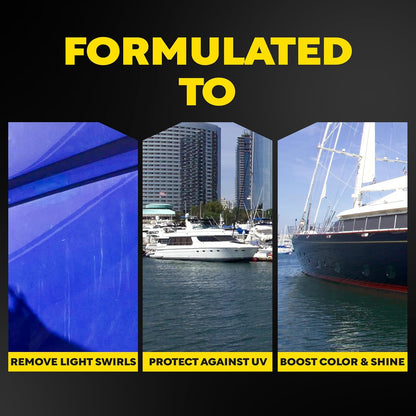 Meguiar's M6332 Flagship Premium Marine Wax, Easy to Use Boat Polish and Wax, Remove Scratches, Swirls, and Oxidation While Leaving Lasting Protection, 32 Oz Bottle