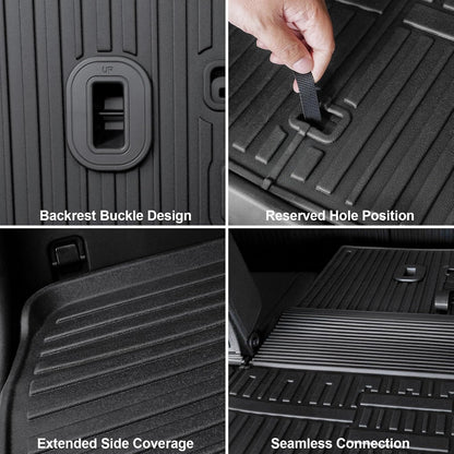 Floor Mats for Hyundai Elantra Gas 2021-2026, All Weather Floor Mats Trunk Cargo Liner and Door Sill Guards Accessories, Full Coverage Set (Not fit Hybrid Models)