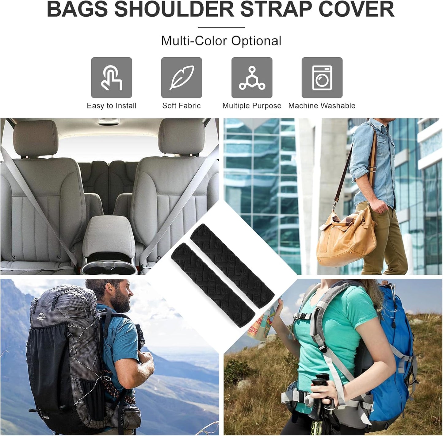 surpassme Car Seat Belt Pads Cover, 2 Pack Seat Belt Shoulder Strap Covers Protector to Release Stress to Your Neck and Shoulder for a Safety Driving (Pink)