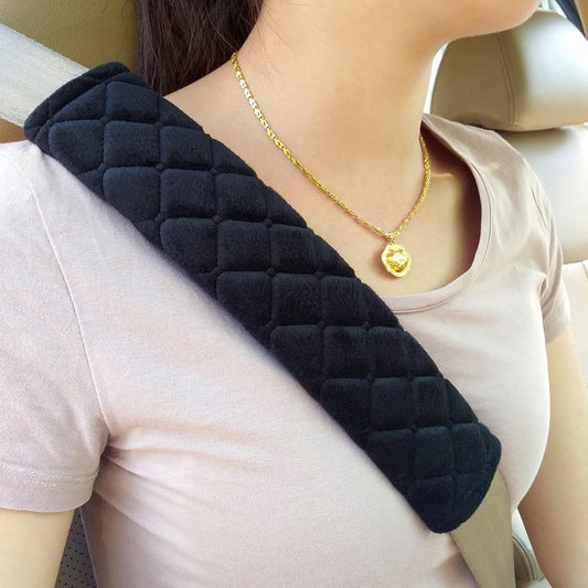 Universal Car Seat Belt Pads Cover,Seat Belt Shoulder Strap Covers Harness Pad for Car/Bag,Soft Comfort Helps Protect You Neck and Shoulder from The Seat Belt Rubbing(2-Pack)