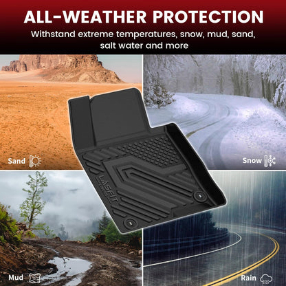 LASFIT Floor Mats Fits for Hyundai Sonata 2020-2026 (Only for FWD & Gas) & Kia K5 2021-2025 (Only for FWD) Custom Fit TPE All Weather Floor Liners Car Mats Accessories, Black