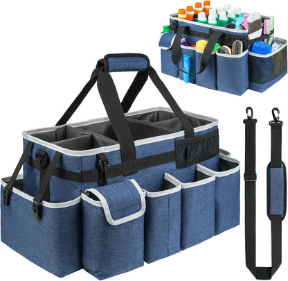 Cleaning Caddy,Cleaning Bag for Housekeepers,Cleaning Supplies Organizer with Handle,Black
