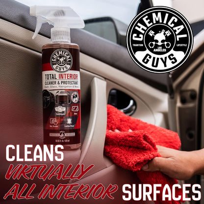 Chemical Guys Total Interior Cleaner Variety Kit With Storage Bag New Car And Black Cherry Scents Microfiber Towels Giftable Car Care Set
