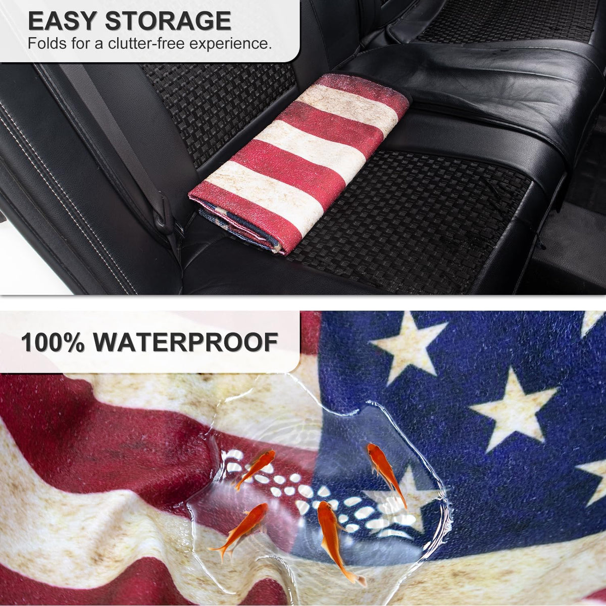 Waterproof Sweating Car Seat Cover for Post Gym Workout, Running, Swimming, Beach and Hiking, Universal Fit Non-Slip Towel Bucket Seat Protector for Cars SUV Trucks, Machine Washable (Grey)