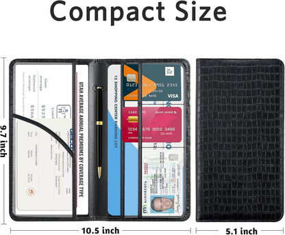 CoBak Car Registration and Insurance Holder - Vehicle Glove Box Car Organizer,Auto Truck Comparment Accessories Case with Magnetic Closure for Driver License,Cards - Colors A