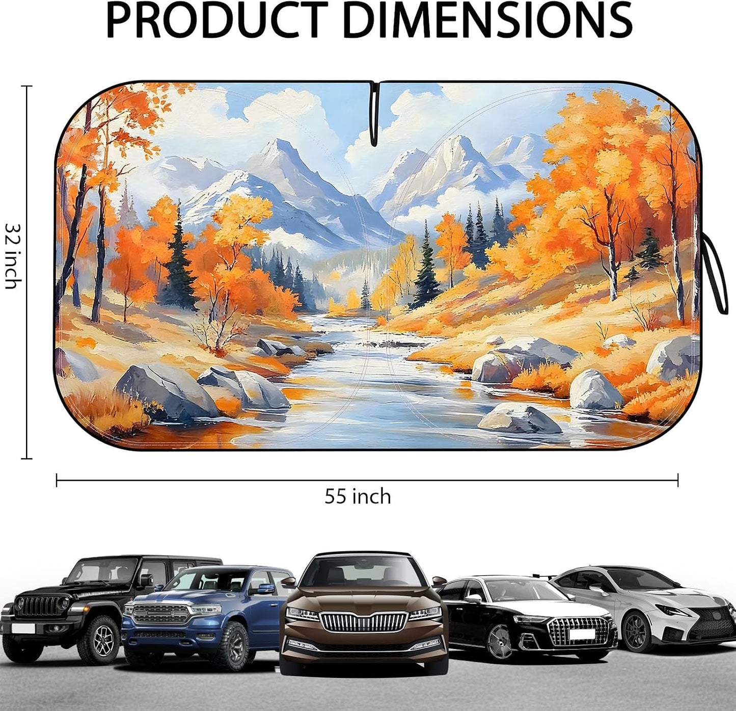 Windshield Sun Shade - Windshield Sun Shade Foldable Offers Ultimate Protection for Car Interior UV Protection Car