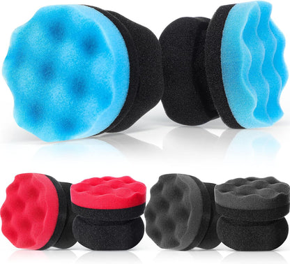 BBTO 6 Pcs Tire Hex Grip Dressing Applicator Washable Shine Applicator Dressing Pad Car Detailing Foam Sponge Reusable Cleaner Sponge for No Slip Tire
