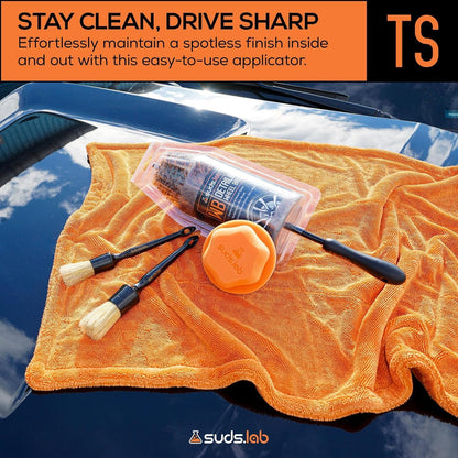 Suds Lab TS Tire Shine Applicator – Reusable Foam Tire Dressing Applicator Pad, Tire Shine Brush, Ideal for Car Tire Shine Gel, Tire Balm, Tire Cleaner, and Tire Applicator Sponge for even application