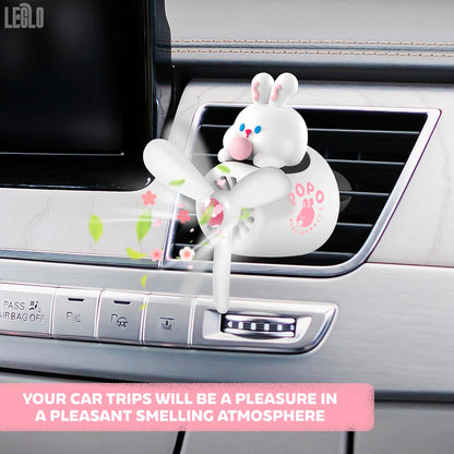 Car Vent Clips - Bear Pilot Car Air Freshener Vent Clip with Rotating Propeller, Durable and Easy to Install, 2.1"x2.5"x2.4" Versatile Size, 2 Aroma Tablets Included, Adds a Playful Touch to Interior